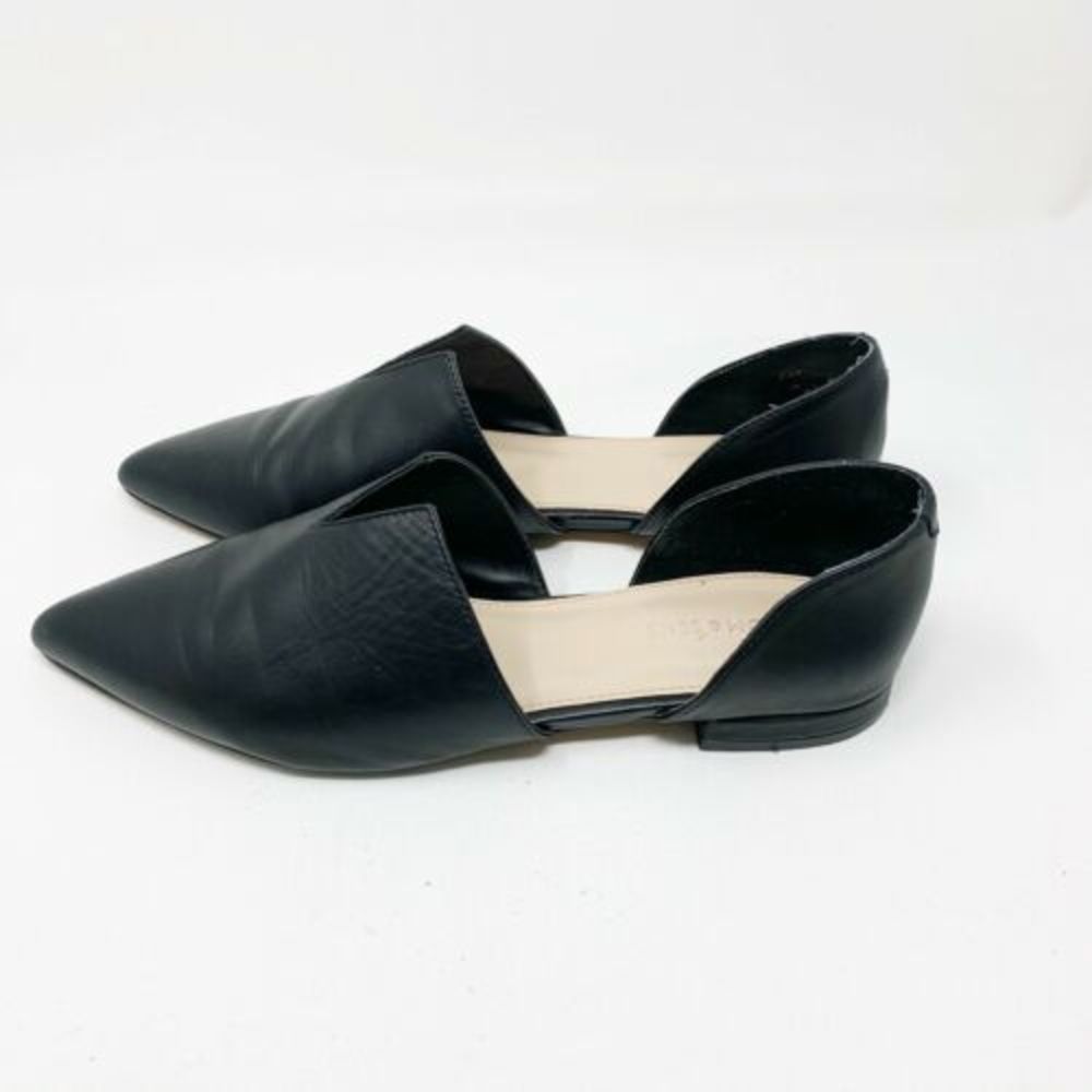 Com & Sens GRACE D'orsay Black Leather Flats  7.5